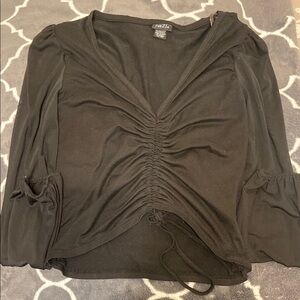 Forever 21 Black Ruched Top